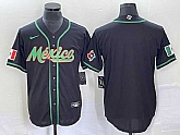 Men's Mexico Baseball Blank NEW 2023 Black World Classic Stitched Jersey,baseball caps,new era cap wholesale,wholesale hats