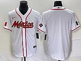 Men's Mexico Baseball Blank NEW 2023 White World Classic Stitched Jersey