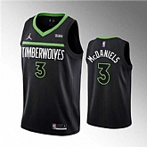 Men's Minnesota Timberwolves #3 Jaden McDaniels Black Statement Edition Stitched Jersey Dzhi,baseball caps,new era cap wholesale,wholesale hats