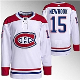 Men's Montreal Canadiens #15 Alex Newhook White Stitched Jersey