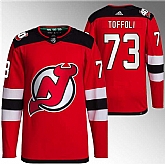 Men's New Jersey Devils #73 Tyler Toffoli Red Stitched Jersey
