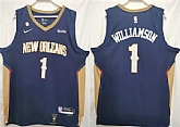 Men's New Orleans Pelicans #1 Zion Williamson Navy Stitched Basketball Jersey,baseball caps,new era cap wholesale,wholesale hats