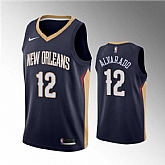 Men's New Orleans Pelicans #12 Jose Alvarado Navy Icon Edition Stitched Jersey Dzhi,baseball caps,new era cap wholesale,wholesale hats