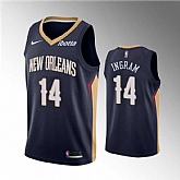 Men's New Orleans Pelicans #14 Brandon Ingram Navy Icon Edition Stitched Jersey Dzhi,baseball caps,new era cap wholesale,wholesale hats