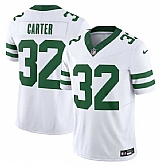 Men's New York Jets #32 Michael Carter White 2023 F.U.S.E. Vapor Limited Throwback Stitched Football Jersey,baseball caps,new era cap wholesale,wholesale hats