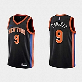 Men's New York Knicks #9 RJ Barrett Black City Edition Stitched Basketball Jersey Dzhi