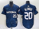 Men's New York Mets #20 Pete Alonso Number Royal 2023 All Star Cool Base Stitched Baseball Jersey