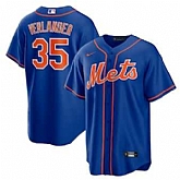 Men's New York Mets #35 Justin Verlander Blue Stitched MLB Cool Base Nike Jersey Dzhi