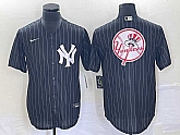 Men's New York Yankees Blank Black Pinstripe Cool Base Stitched Baseball Jersey2,baseball caps,new era cap wholesale,wholesale hats