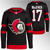 Men's Ottawa Senators #17 Zack MacEwen Black Premier Breakaway Stitched Jersey,baseball caps,new era cap wholesale,wholesale hats