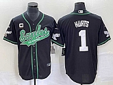 Men's Philadelphia Eagles #1 Jalen Hurts Black With C Patch Cool Base Stitched Baseball Jersey1,baseball caps,new era cap wholesale,wholesale hats