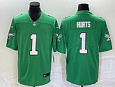 Men's Philadelphia Eagles #1 Jalen Hurts Limited Green 2023 Vapor Jersey,baseball caps,new era cap wholesale,wholesale hats