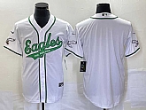 Men's Philadelphia Eagles Blank White Cool Base Stitched Baseball Jersey,baseball caps,new era cap wholesale,wholesale hats