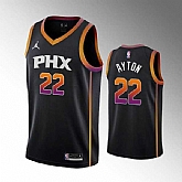 Men's Phoenix Suns #22 Deandre Ayton Balck Stitched Basketball Jersey Dzhi,baseball caps,new era cap wholesale,wholesale hats
