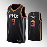 Men's Phoenix Suns #3 Chris Paul Balck Stitched Basketball Jersey Dzhi,baseball caps,new era cap wholesale,wholesale hats