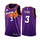 Men's Phoenix Suns #3 Chris Paul Purple Stitched Basketball Jersey Dzhi,baseball caps,new era cap wholesale,wholesale hats