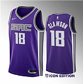 Men's Sacramento Kings #18 Jalen Slawson Purple 2023 Draft Icon Edition Stitched Jersey Dzhi ,baseball caps,new era cap wholesale,wholesale hats