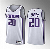 Men's Sacramento Kings #20 Colby Jones White 2023 Draft Association Edition Stitched Jersey Dzhi 