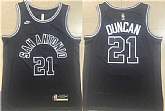 Men's San Antonio Spurs #21 Tim Duncan Black Stitched Basketball Jersey