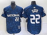 Men's San Diego Padres #22 Juan Soto Royal 2023 All Star Cool Base Stitched Baseball Jersey,baseball caps,new era cap wholesale,wholesale hats