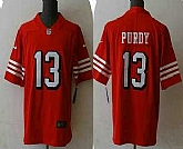 Men's San Francisco 49ers #13 Brock Purdy New Red Vapor Untouchable Limited Stitched Football Jersey,baseball caps,new era cap wholesale,wholesale hats