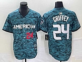 Men's Seattle Mariners #24 Ken Griffey Number Teal 2023 All Star Cool Base Stitched Jersey1,baseball caps,new era cap wholesale,wholesale hats