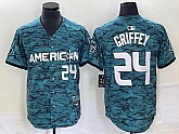 Men's Seattle Mariners #24 Ken Griffey Number Teal 2023 All Star Cool Base Stitched Jersey2,baseball caps,new era cap wholesale,wholesale hats