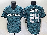 Men's Seattle Mariners #24 Ken Griffey Teal 2023 All Star Cool Base Stitched Jersey1