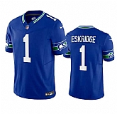 Men's Seattle Seahawks #1 Dee Eskridge Royal 2023 F.U.S.E. Vapor Limited Throwback Stitched Jersey,baseball caps,new era cap wholesale,wholesale hats