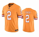 Men's Tampa Bay Buccaneers #2 Kyle Trask Orange Throwback Limited Stitched Jersey,baseball caps,new era cap wholesale,wholesale hats