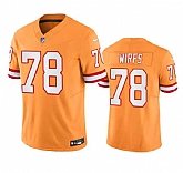 Men's Tampa Bay Buccaneers #78 Tristan Wirfs Orange Throwback Limited Stitched Jersey,baseball caps,new era cap wholesale,wholesale hats