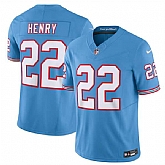 Men's Tennessee Titans #22 Derrick Henry Light Blue 2023 F.U.S.E. Vapor Limited Throwback Stitched Football Jersey,baseball caps,new era cap wholesale,wholesale hats