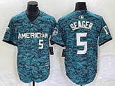 Men's Texas Rangers #5 Corey Seager Teal 2023 All Star Stitched Baseball Jersey,baseball caps,new era cap wholesale,wholesale hats