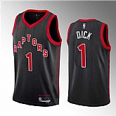 Men's Toronto Raptors #1 Gradey Dick Black 2023 Draft Statement Edition Stitched Basketball Jersey Dzhi ,baseball caps,new era cap wholesale,wholesale hats