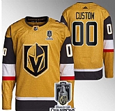 Men's Vegas Golden Knights Active Player Custom Gold 2023 Stanley Cup Champions Stitched Jersey,baseball caps,new era cap wholesale,wholesale hats