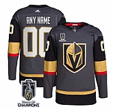 Men's Vegas Golden Knights Active Player Custom Gray 2023 Stanley Cup Champions Stitched Jersey,baseball caps,new era cap wholesale,wholesale hats