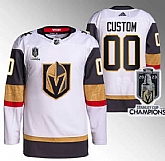 Men's Vegas Golden Knights Active Player Custom White 2023 Stanley Cup Champions Stitched Jersey,baseball caps,new era cap wholesale,wholesale hats
