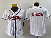 Women's Atlanta Braves Blank White Stitched MLB Cool Base Nike Jersey1