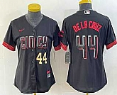 Women's Cincinnati Reds #44 Elly De La Cruz Number Black 2023 City Connect Cool Base Stitched Baseball Jersey1,baseball caps,new era cap wholesale,wholesale hats