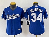 Youth Los Angeles Dodgers #34 Fernando Valenzuela Blue Stitched Cool Base Nike Jersey,baseball caps,new era cap wholesale,wholesale hats