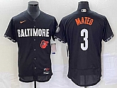 Men's Baltimore Orioles #3 Jorge Mateo Black 2023 City Connect Flex Base Stitched Jerseys,baseball caps,new era cap wholesale,wholesale hats