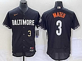 Men's Baltimore Orioles #3 Jorge Mateo Number Black 2023 City Connect Flex Base Jersey,baseball caps,new era cap wholesale,wholesale hats
