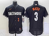 Men's Baltimore Orioles #3 Jorge Mateo Number Black 2023 City Connect Flex Base Stitched Jerseys,baseball caps,new era cap wholesale,wholesale hats
