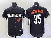 Men's Baltimore Orioles #35 Adley Rutschman Black 2023 City Connect Flex Base Stitched Jersey,baseball caps,new era cap wholesale,wholesale hats