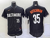 Men's Baltimore Orioles #35 Adley Rutschman Number Black 2023 City Connect Flex Base Jersey,baseball caps,new era cap wholesale,wholesale hats