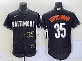 Men's Baltimore Orioles #35 Adley Rutschman Number Black 2023 City Connect Flex Base Stitched Jersey,baseball caps,new era cap wholesale,wholesale hats