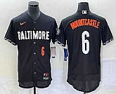 Men's Baltimore Orioles #6 Ryan Mountcastle Number Black 2023 City Connect Flex Base Jersey,baseball caps,new era cap wholesale,wholesale hats