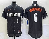 Men's Baltimore Orioles #6 Ryan Mountcastle Number Black 2023 City Connect Flex Base Stitched Jersey,baseball caps,new era cap wholesale,wholesale hats