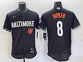 Men's Baltimore Orioles #8 Cal Ripken Jr Black 2023 City Connect Flex Base Stitched Jersey,baseball caps,new era cap wholesale,wholesale hats