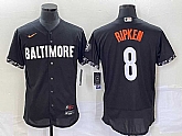 Men's Baltimore Orioles #8 Cal Ripken Jr Black 2023 City Connect Flex Base Stitched Jerseys,baseball caps,new era cap wholesale,wholesale hats